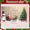 Photo Prop Cozy Design Santa Claus Banner Festive Decor Colorful Lights Christmas Banner For Home Decoration Event Decor Indoor