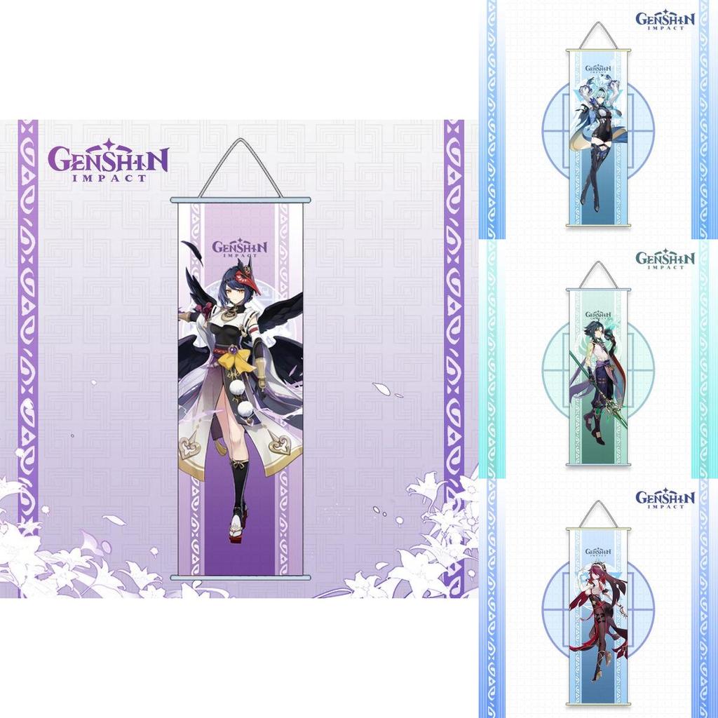 Genshin Impact Hanging Picture Poster Featuring Ganyu Hutao Klee And Venti For Unique Room Decor