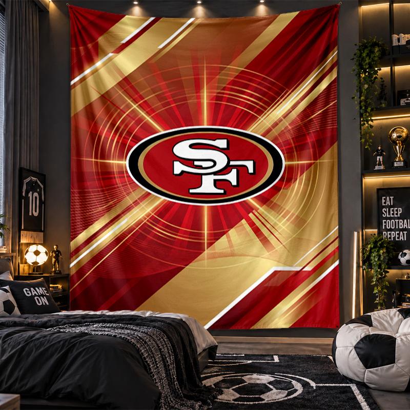 Wall Hanging Tapestry San Francisco 49ers Print Cloth for Living Room Bedroom Home Decor
