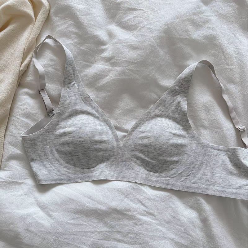 

Underwear for Women with Large Busts, Seamless, Anti-Sagging, Side Breast Reduction Bra, Beautiful Back, Summer Thin Breathable Style for Ladies XL Water Ash