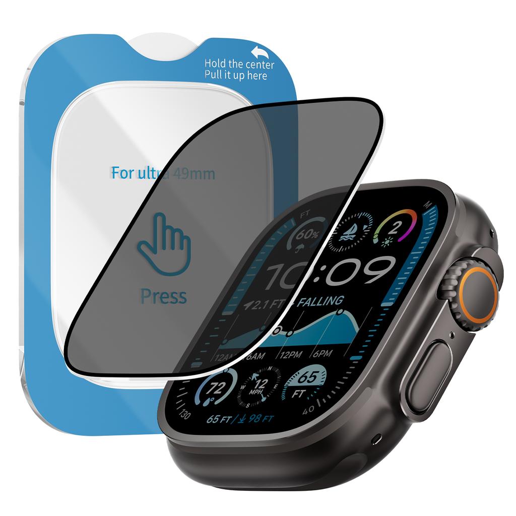 Tempered Glass For Apple Watch Ultra 49mm Screen Protector Waterproof Auto-alignment Installation Full Film iWatch Ultra3/Ultra2