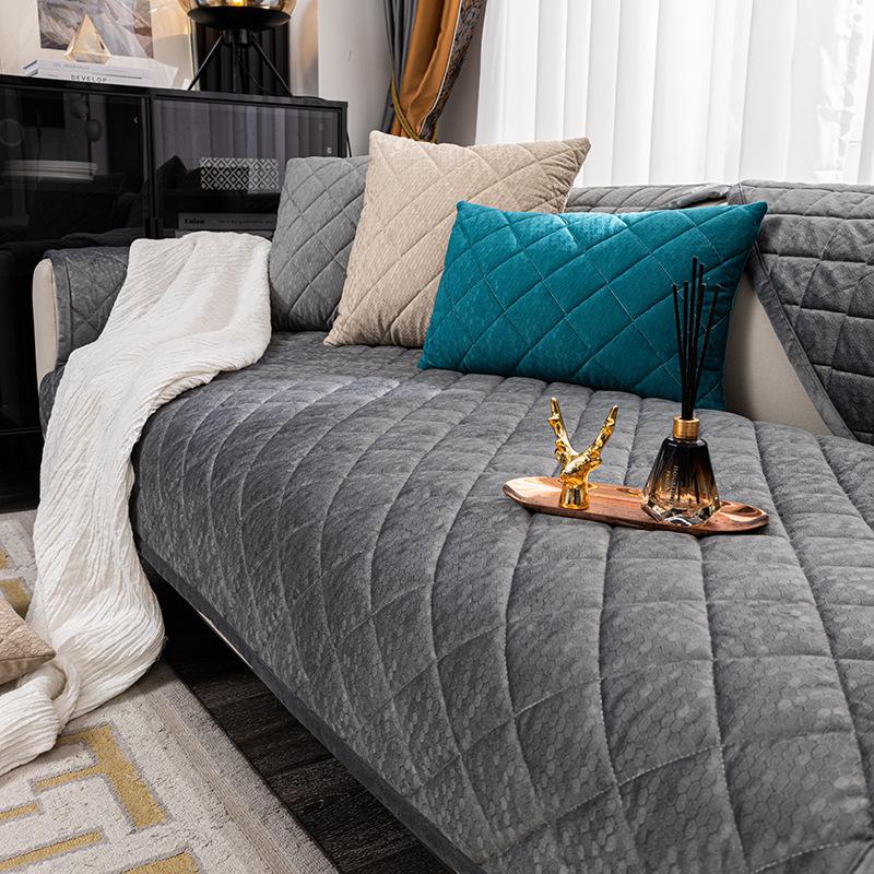 

Чехол для дивана из шенилла, клетчатый, нескользящий, защитный чехол для дивана, осенне-зимний мягкий чехол для дивана, подушка для дивана из голландского бархата 70x70cm 1pcs