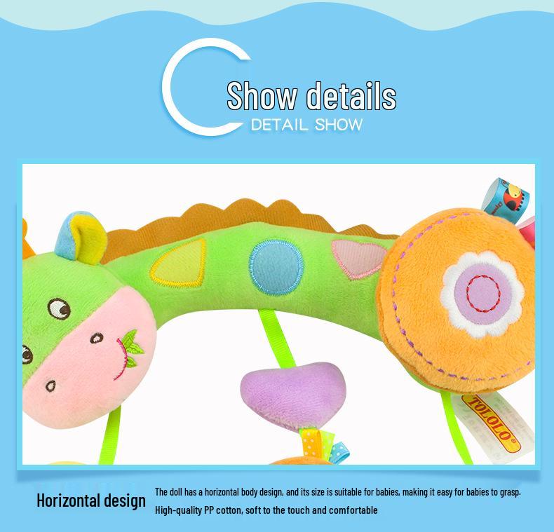 Happy Monkey Teether & Rattle Plush Crib Toy