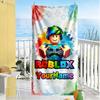 Roblox Personalized Text Beach Towel Super Soft & Absorbent Perfect for Traveling Yoga Camping and Swimming