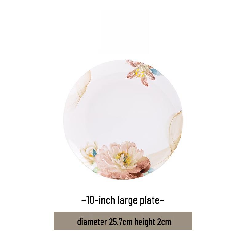 Mod Lanka Silk Road Flower Rain 10-Inch Enamel Plate