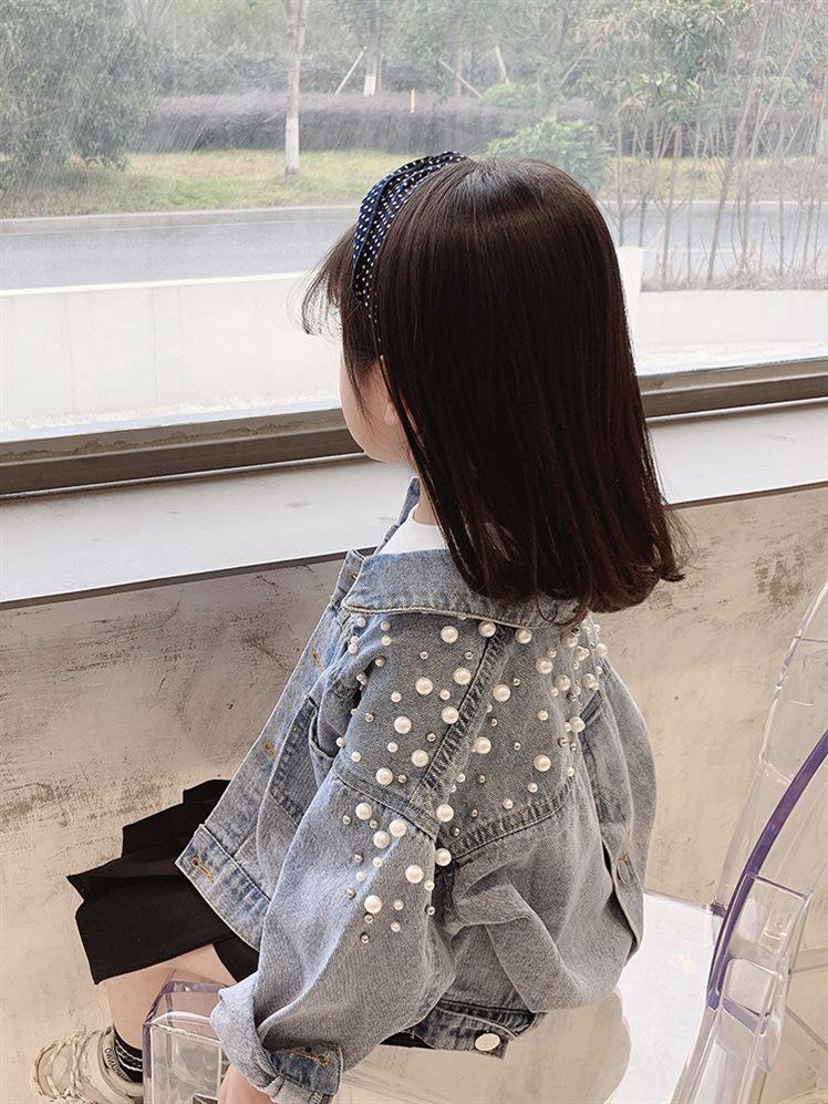 

Джинсовая куртка для девочек весна/осень 2024 года из стираного денима - корейский стиль 99003 110