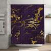 Luxurious Golden Marble Shower Curtain Waterproof Bathroom Decor Home Decoration for Modern Bathrooms Purple Black Extra Long 84