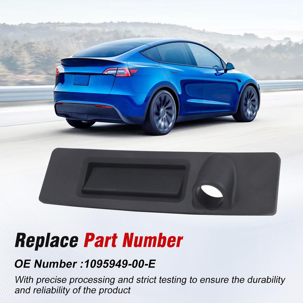 For Tesla Model 3 Model Y ABS Plastic Black Trunk Release Switch OE 1095949-00-E Car Rear Trunk Lid Electric Tailgate Switch