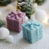 Christmas Gift Box Scented Candle Mold Bow Gift Box Fondant Silicone Mold Decor DIY Christmas Candle Molds for Candle Making