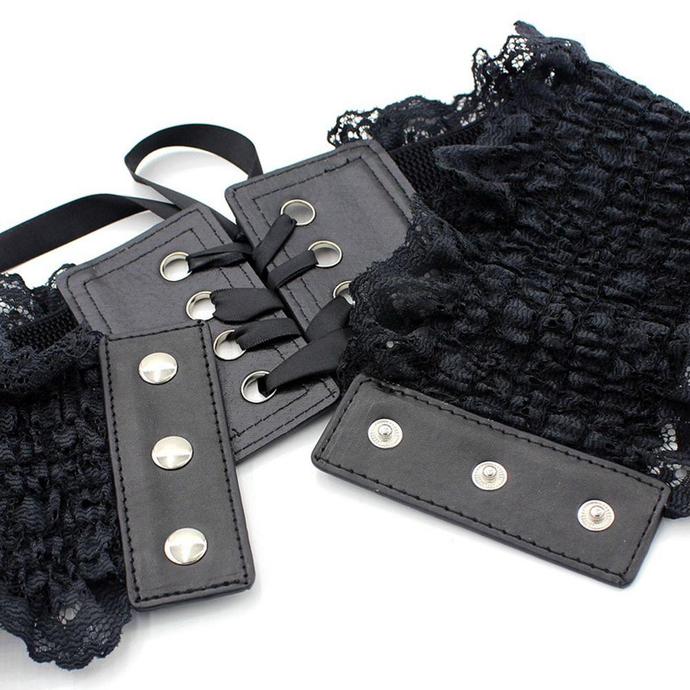 Adjustable Wide Belt PU Leather Waist Corset Punk Elastic Cummerbunds  Girl