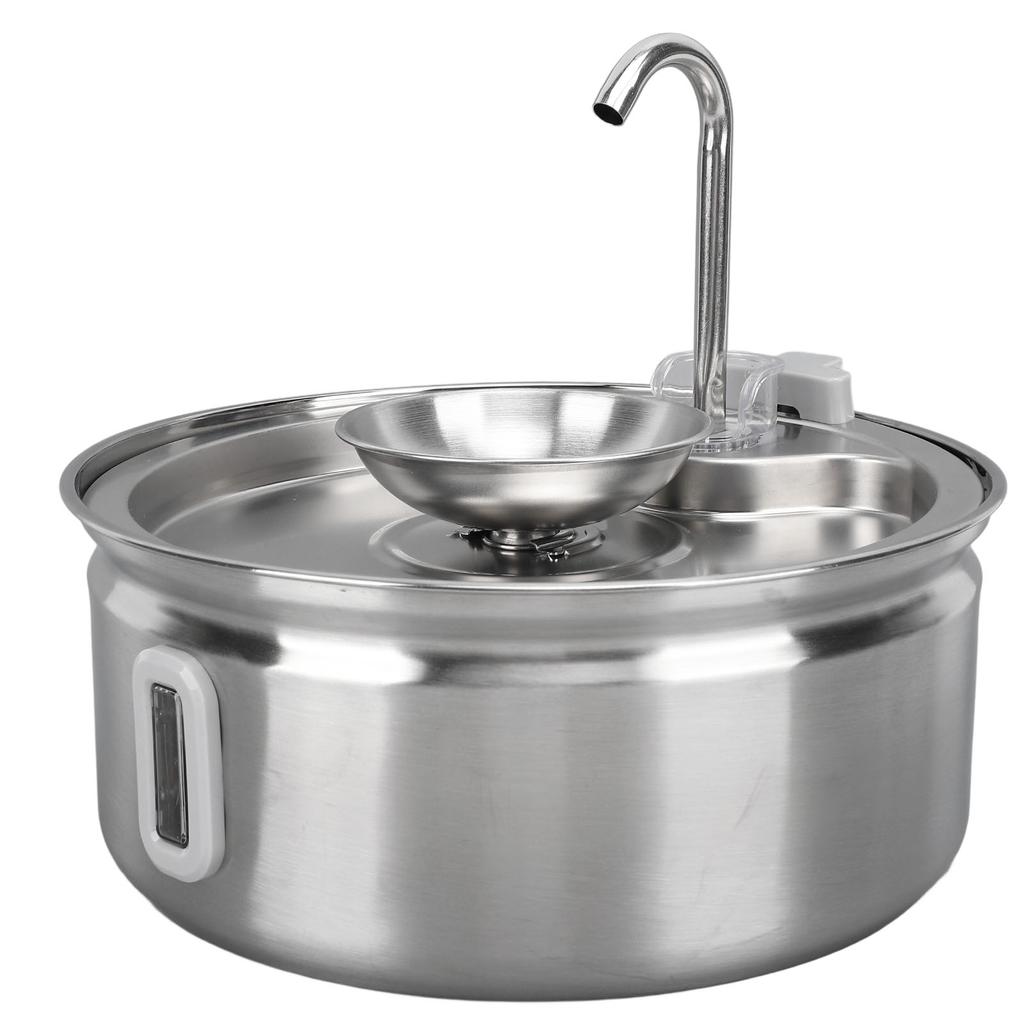 Cat Water Fountain Stainless Steel 3.2L Automatic Circulation Pet Drinking Dispenser Quiet Dog Drinking Waterer with