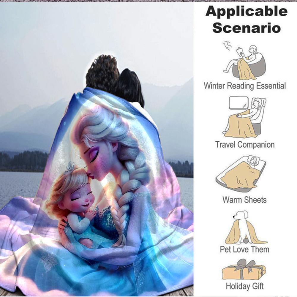 1Pc Elsa Anna'S Bond Blanket Soft And Comfortable Casual Warm Camping Travel Christmas Halloween Xmas Gift M928532