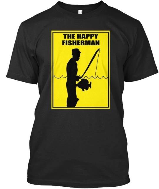 The Happy Fisherman T-Shirt Made in the USA Size S to 5XL L