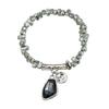 Elegante e elegante preto facetado zircão colar tira cor pulseira glitter pingente colar conjunto de jóias para mulher