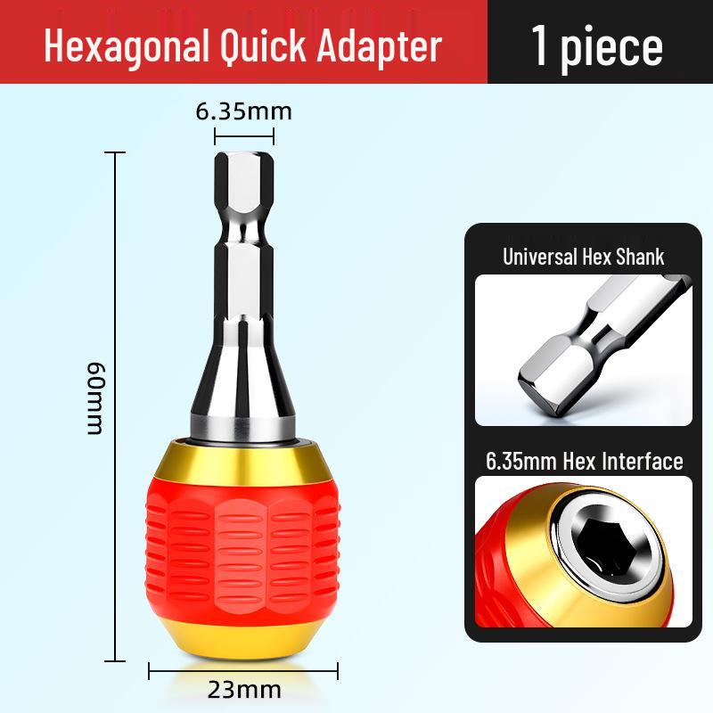 

Hex Quick Change Drill Adapter: Socket Bit Extension with Pop-up Hex Shank