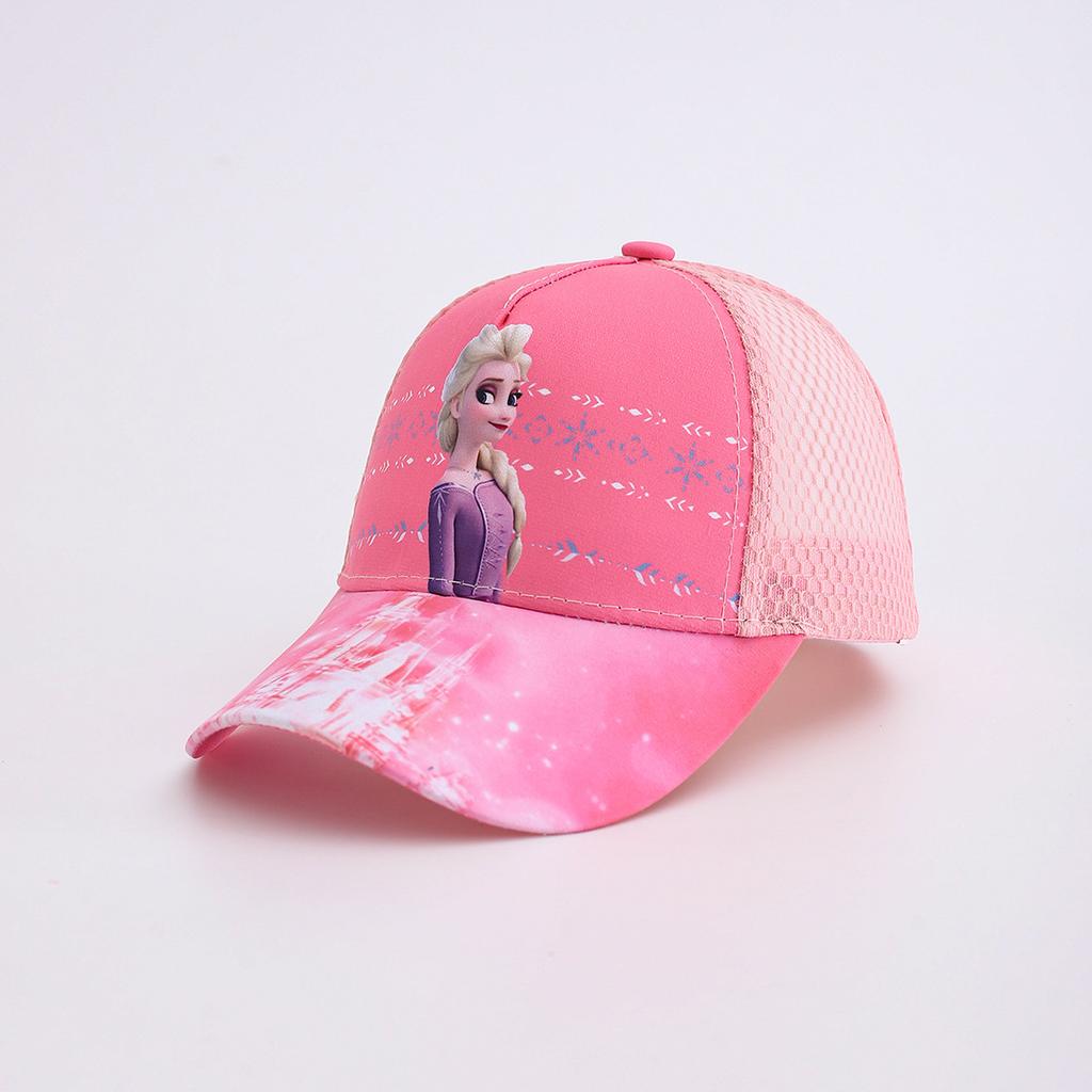 Children's Princess Cartoon Print Baseball Cap, High-Quality Mesh Hat, Summer Style Boys' and Girls' Baseball Caps