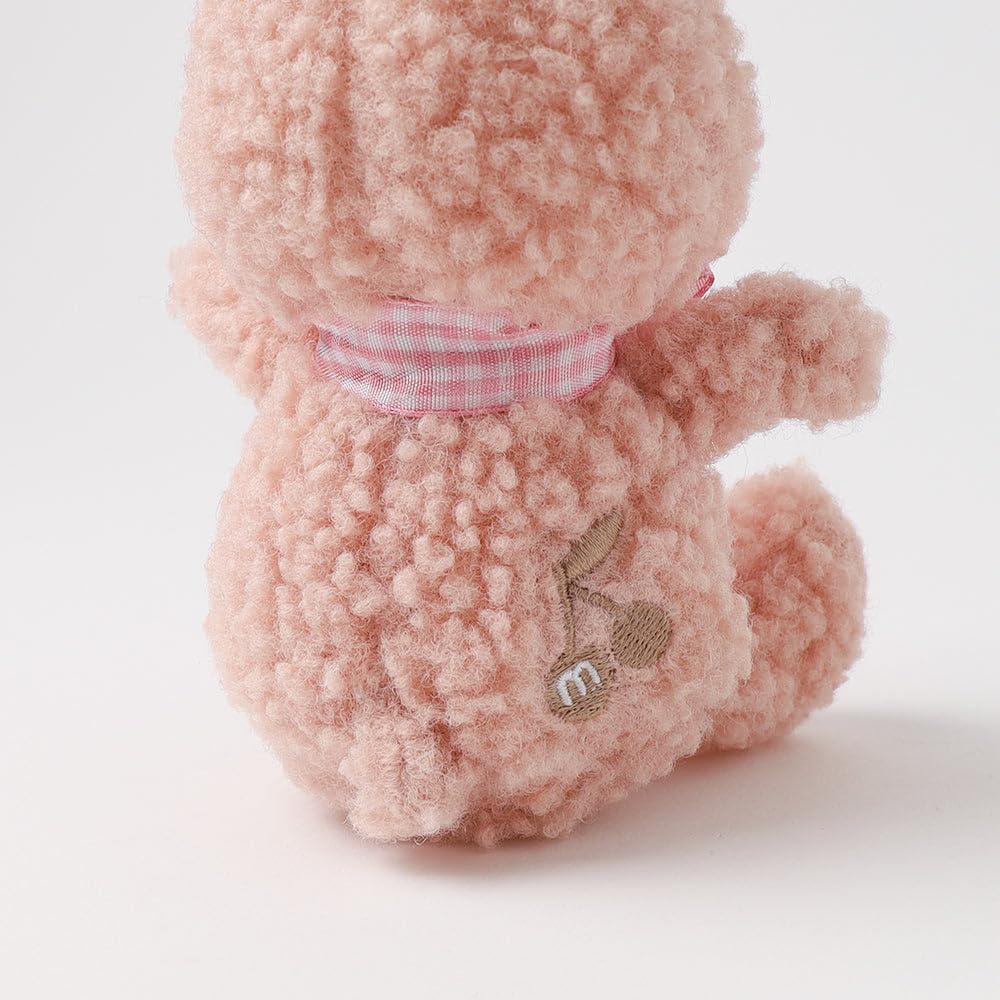 Rabbit Gingham Check Ribbon Plush Squeaky Dog Chew Toy Plush Squeaky for Small Dogs monchéri Monchéri Toy, (Pink/FREE), Toy, Toy,