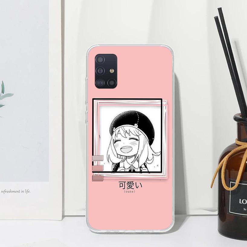 Spy Family Anya Cute Phone Case For Samsung Galaxy A52 A42 A32 A22 A12 A02S A72 A51 A50S A41 A31 A21S A71 A40 A30S A20S A10S A70