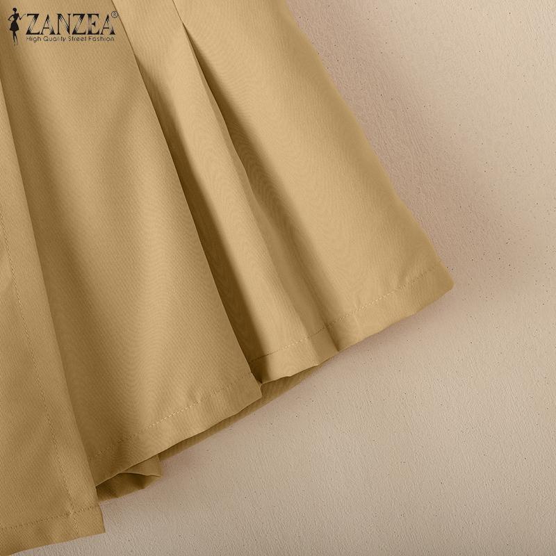 ZANZEA Women Casual Solid Color Loose Summer Shorts