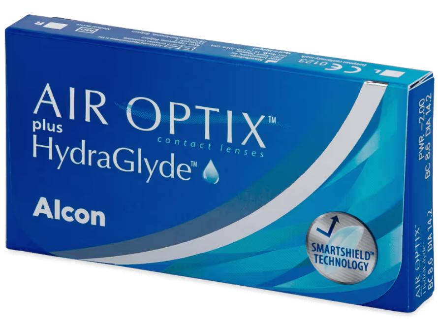 Monthly Contact Lenses Air Optix Plus HydraGlyde, Soft, 6 pieces, BC 8.6mm, DIA 14.2mm