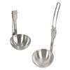 Stainless Steel Soup Ladle/Slotted Spoon with Folding Handle Camping Spoon