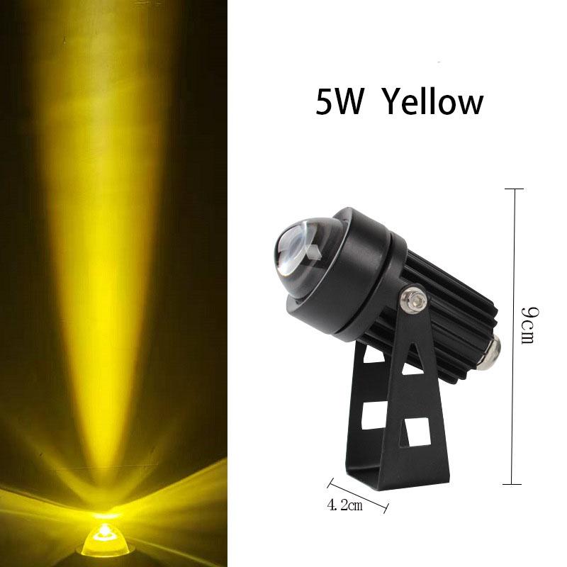 5W 10W Outdoor Wall Lamp RGB Floodlight LED Waterproof Spotlight with Narrow Beam Angle Light Landscape Lights for Street Garden