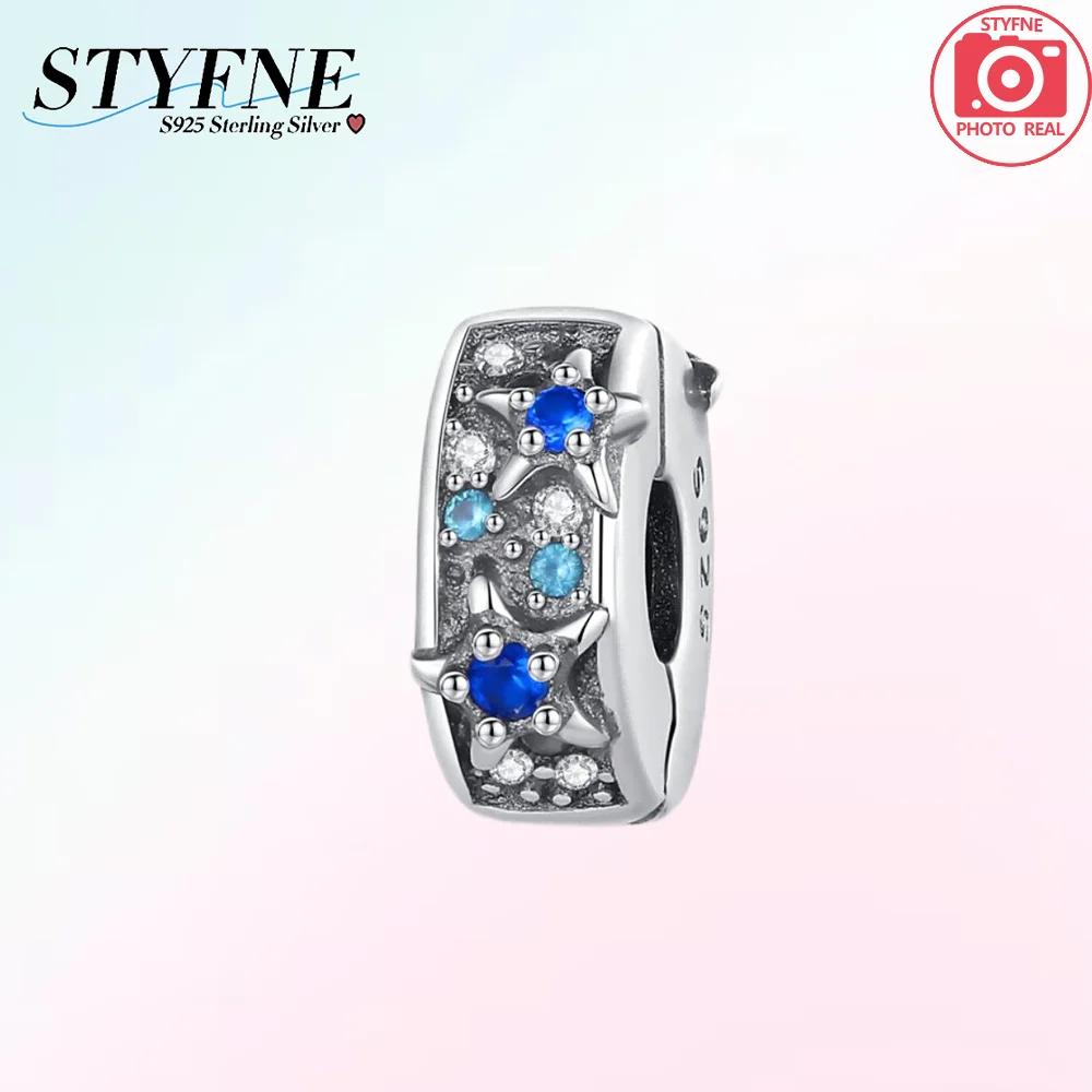 Charms Woman Charm Original Copper Blue Stars Snowflakes Box Beads Fit Bracelet Women Diy Gift Accessory Jewelry