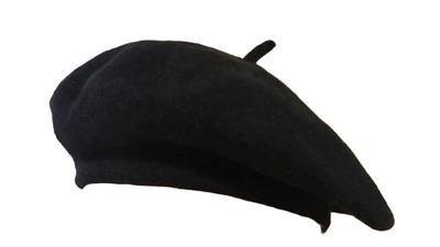 Sproutsy Women's Casual Beret, Colorful and Simple (Black)