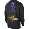 Nike X NBA Collaboration Courtside Los Angeles Lakers American Crew Neck Loose Fit Long Sleeve T-Shirt Men T-Shirt Black HJ2714010