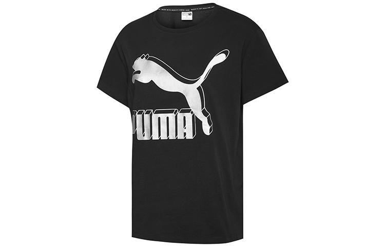 PUMA Set in Sleeve T Shirt Women s Black 596512-71 S