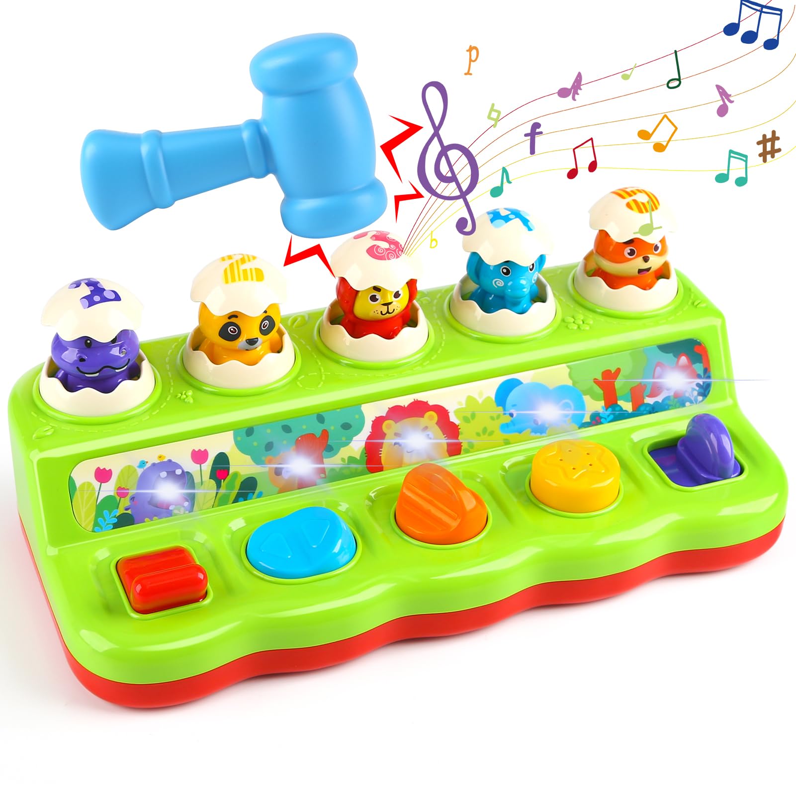 

Montessori educational toy for game for early development and finger perfect for and 4 year A great birthday gift for boys and babies, whack-a-mole