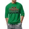 Men'S Round Neck Three-Quarters Sleeve Top Casual Fashion T-Shirt