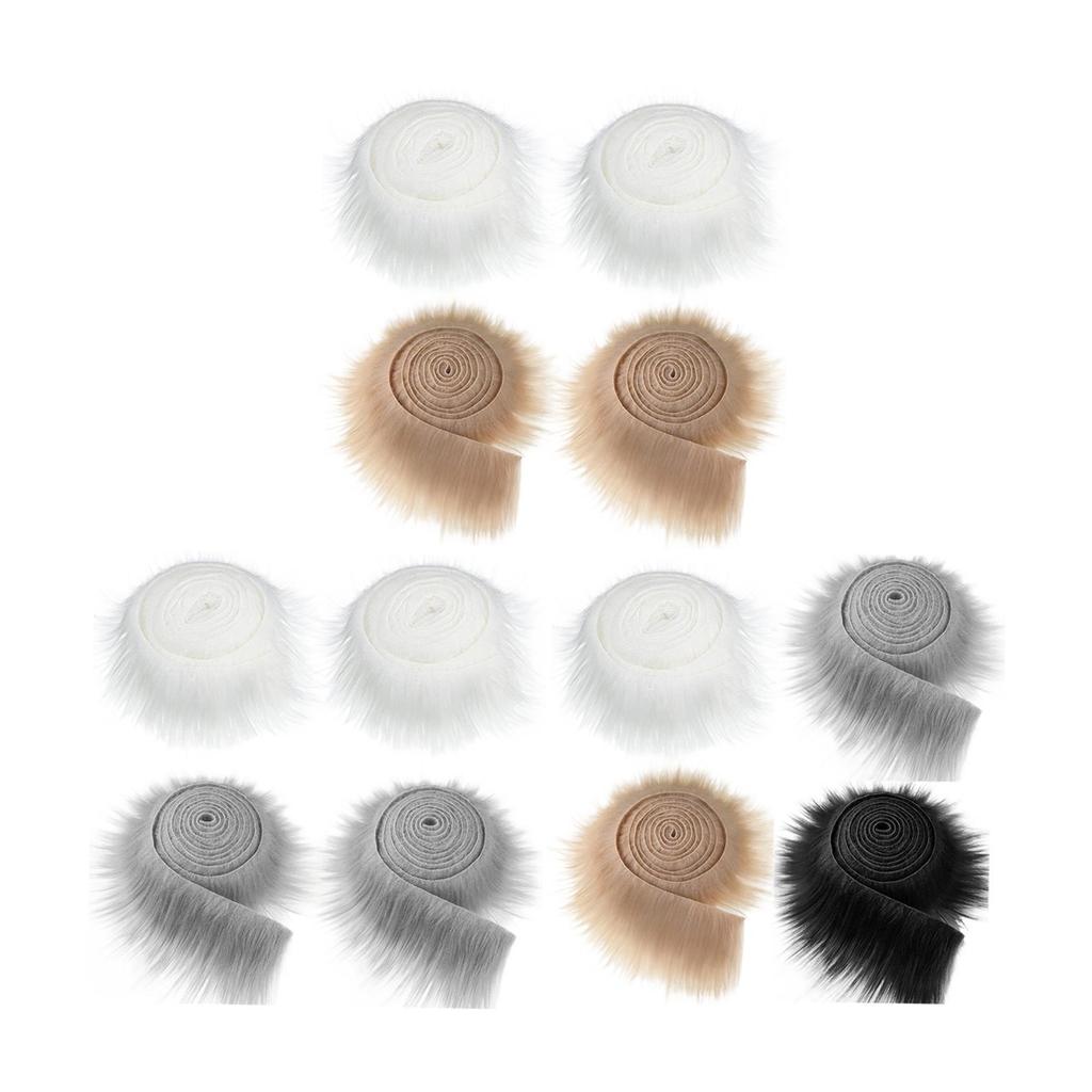Faux Furs Fabric Strips Soft Material for DIY Crafts Fuzzy Gnomes Beard Doll Costume Making