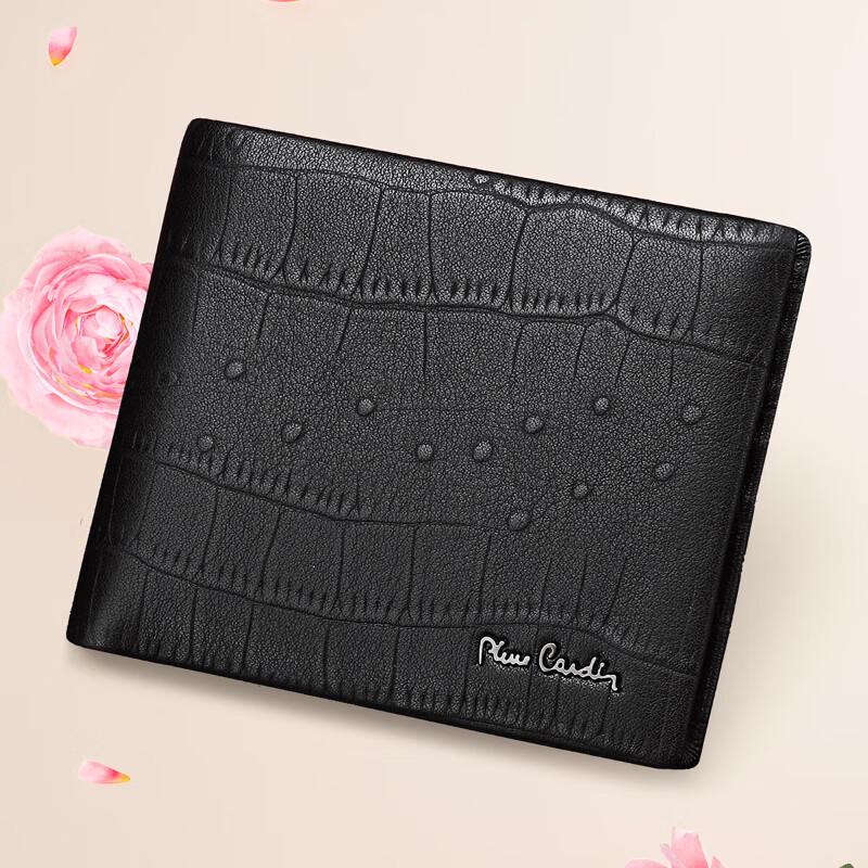 Pierre Cardin Echtes Ledergürtel- und Geldbörsen-Set für Herren