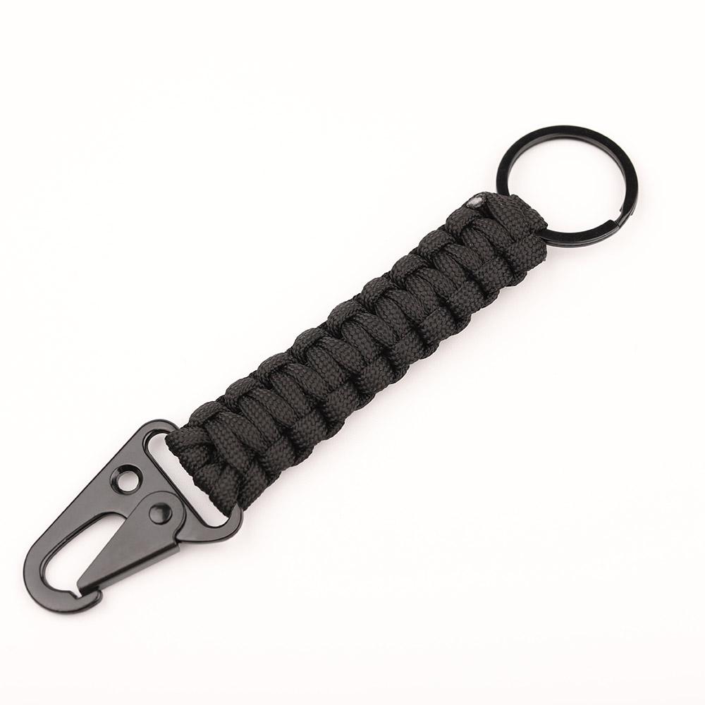Paracord Keychain Military Braided Core Rope Carabiner Bottle Opener Outdoor Emergency Knot Survival Tools for Camping Hiking