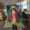 1PC Luffy D Patterned Flannel Blanket Suitable For All Seasons For Home Decor Warmth And Comfort Gifts Holiday Present