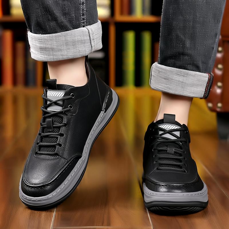 Мода2024 Новые уличные ботильоны на шнуровке из натуральной кожи — фото 3