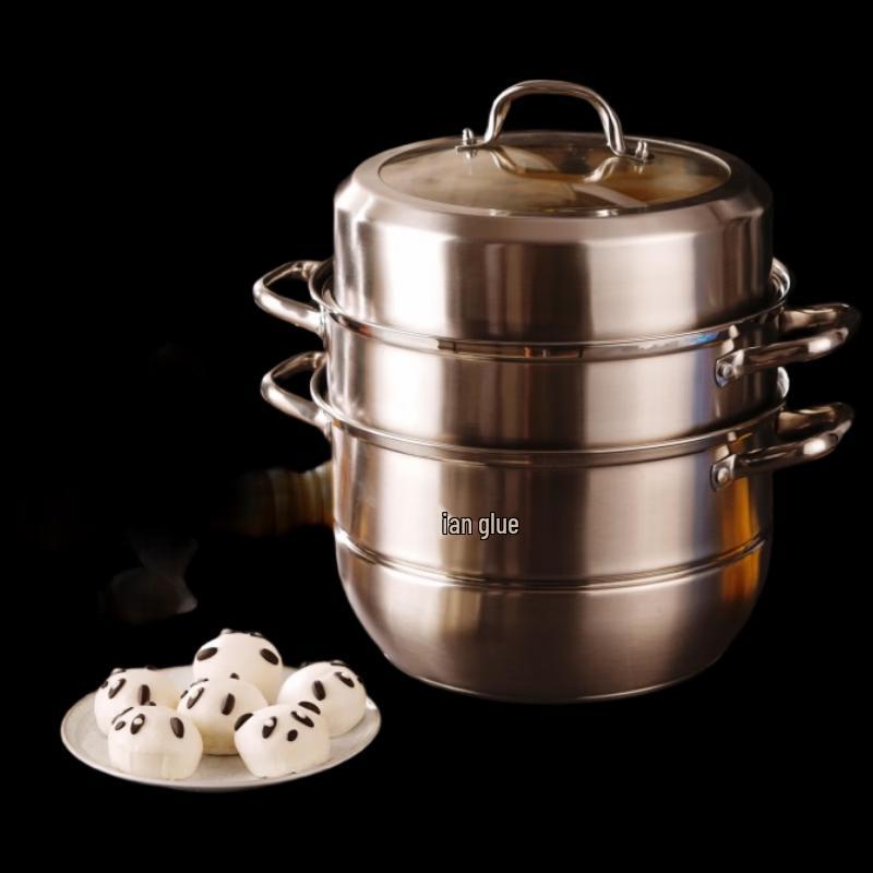 Lianchuang 3-Tier Stainless Steel Steamer Pot