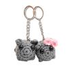 Multipurpose Sad Hamster Couple Keychain Charm Pendant 2 Pack, Handmade Crochet, Unique Accessory For Bags And Keys