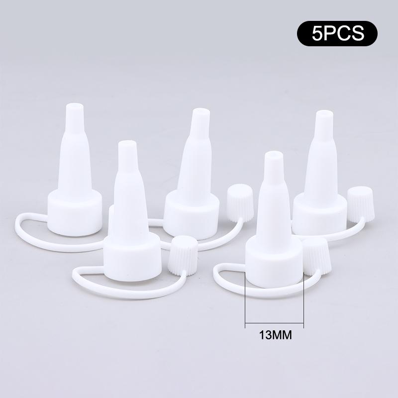 

5Pcs Clear/Tea Color 13/20mm White Tip Spout Cap Flared Sealing Lid for Ampoules, Serum Bottles, and Penicillin Dropper Vials