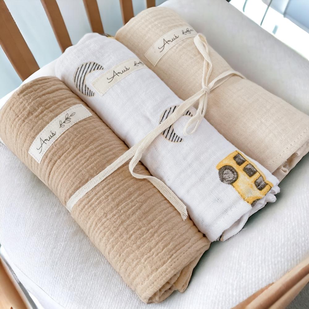 Double Gauze muslin diaper covers, set of 3 (X)