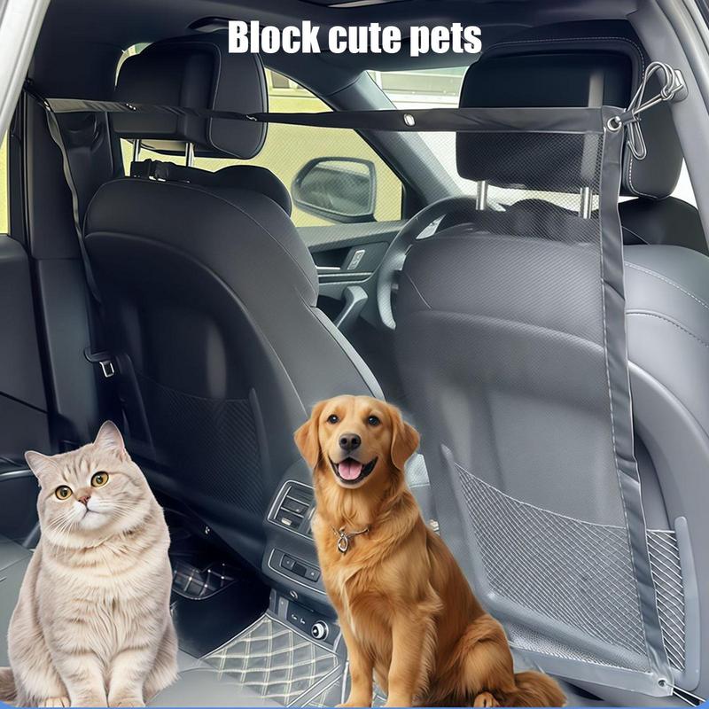 Dog Net For Car Protective Backseat Dog Divider Heavy-Duty Foldable Isolation Net Non-slip Car Accessories For Safe Driving Pet