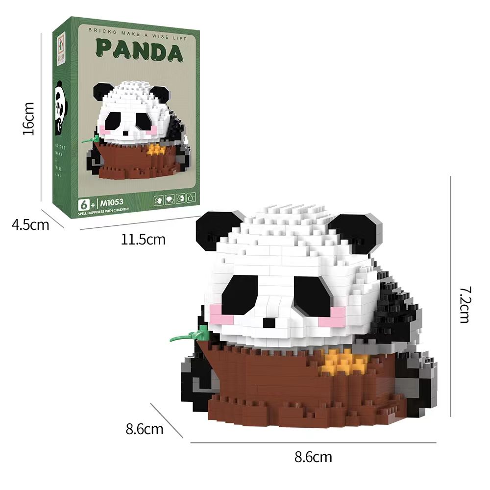 Panda Lovers Creative Micro Building Blocks 3D Mini Model Kit Moc Diy Gift Christmas Decor Children Toys
