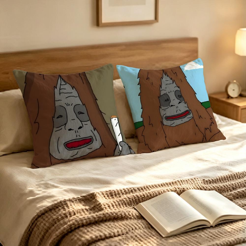 Sassy The Sasquatch Cushion Cover Pillow Cover Nordic Minimalist Throw Doublesided Print Cushion Case For Sofa Bedroom Decor