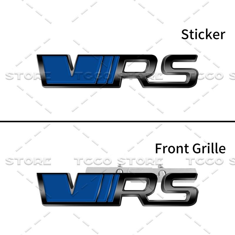 3D Chrome Metal Car Styling VRS Logo Front Grille Emblem Sticker For Skoda Octavia Fabia Rapid Superb Kodiaq Rear Trunk Decor