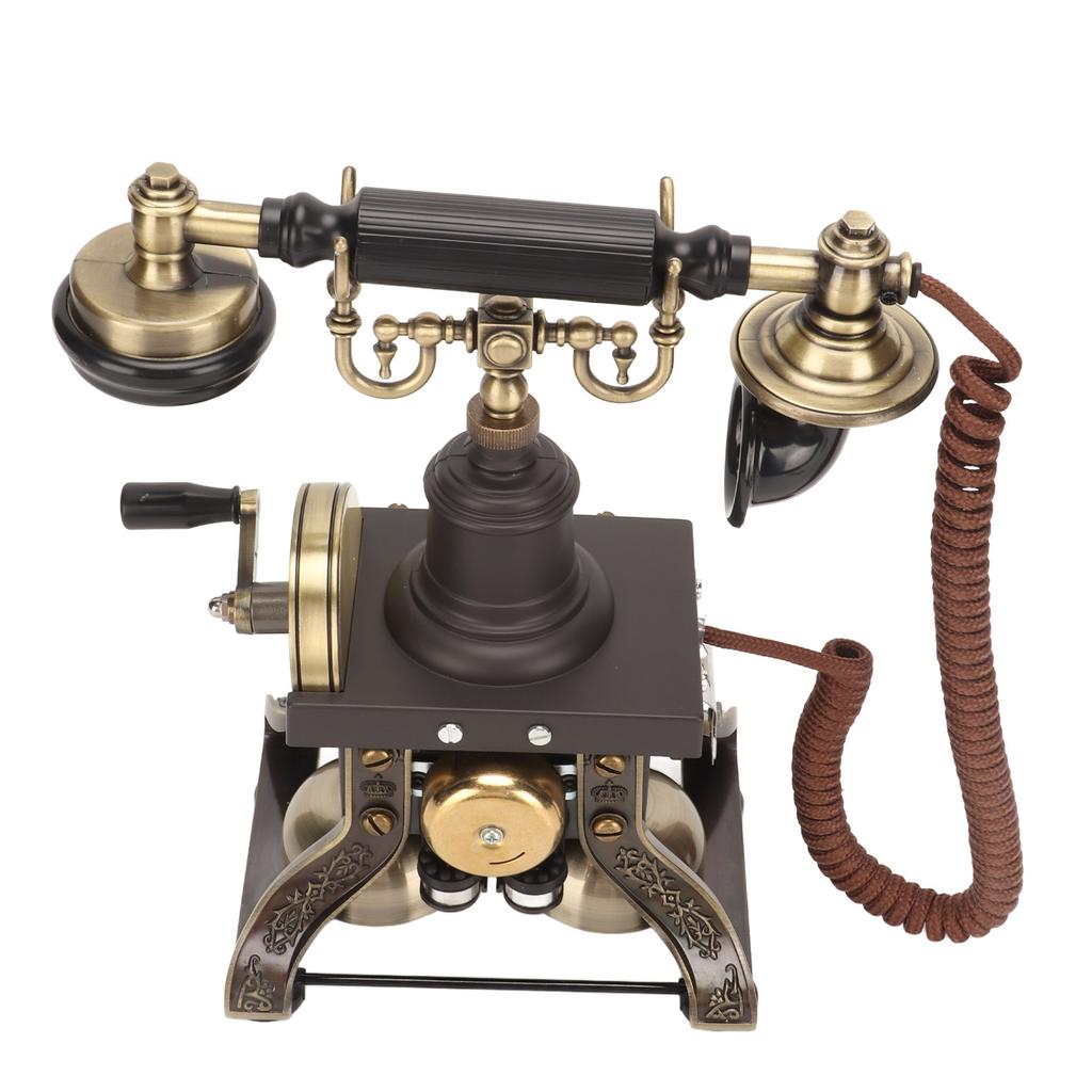 Antique Telephone Retro Vintage Rotary Dial Old Fashion Corded Landline Telephone for Home Home Accessories
