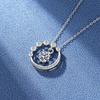 Sterling Silver Necklace Pendant Shining Zircon for Women Wedding Jewelry Engagement Charm Party Gift