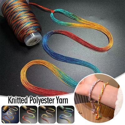 50g Starry Sky Segment Dyed Thread 6Strands Flash Skin-Friendly Starry Sky Thread Hand-Woven Polyester Strands for DIY