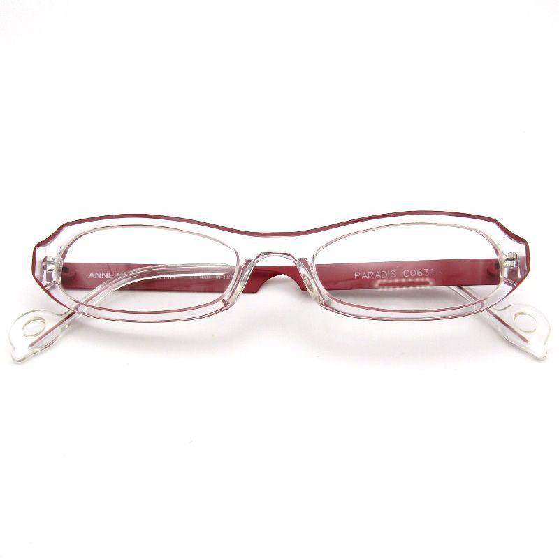 Used Unused ANNE ET VALENTIN Glasses Frame PARADIS Made in France Paradis Square Combi 0631 Clear/54000515