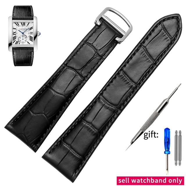 

Ремінець для годинника Cartier Tank Ремінець для годинника з натуральної шкіри Чоловічий шкіряний ремінь Claire London Solo Аксесуари для механічного годинника 25 мм 24mm